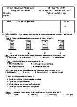 Đề kiểm tra một tiết Vật lí lớp 6 - Mã đề 2 - Năm học 2016-2017 - Trường THCS Tân Tiến